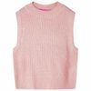 vidaXL Kinder-Pulloverweste Gestrickt Hellrosa 92