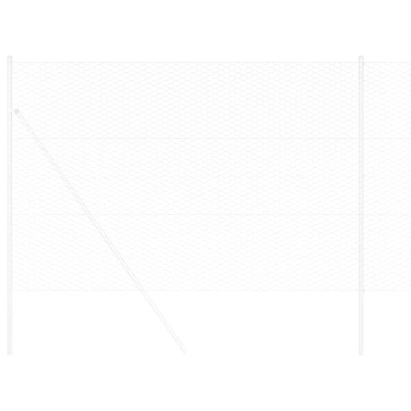 vidaXL Hexagonzaun Silber 1,6 x 100 m Verzinkter Stahl