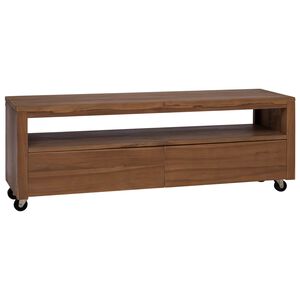 vidaXL TV-Schrank 110 x 30 x 40 cm Natur Massivholz Teak