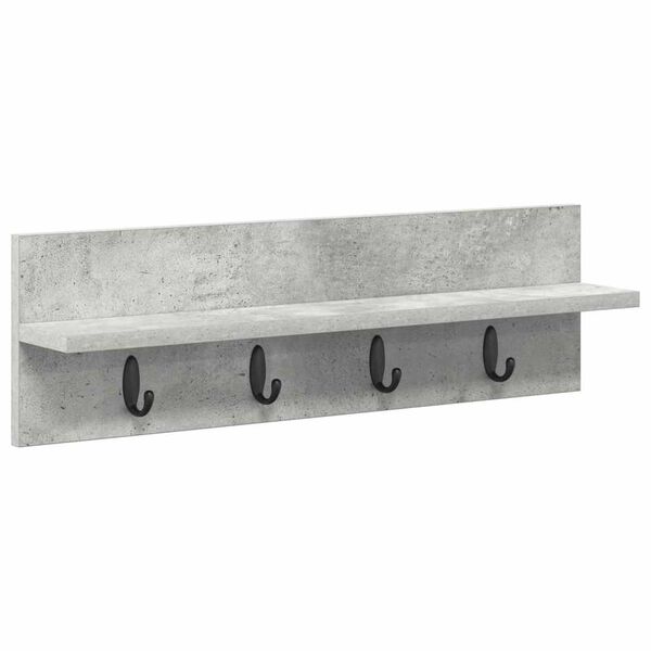 vidaXL Wandmontierter nachttisch Beton Grau 60 x 10,5 x 18 cm