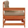 vidaXL Gartenecksofa Massives Kiefernholz Wachsbraun