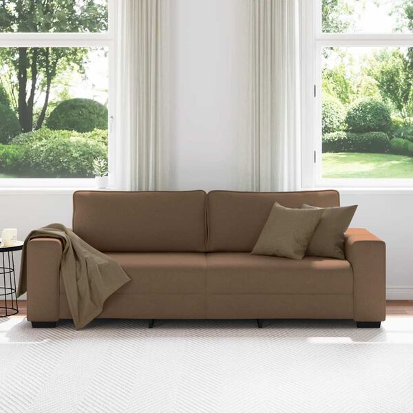 vidaXL 3-Sitzer-Sofa Braun 180 cm Stoff