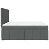 vidaXL Boxspringbett mit Matratze Dunkelgrau 180x200 cm Stoff