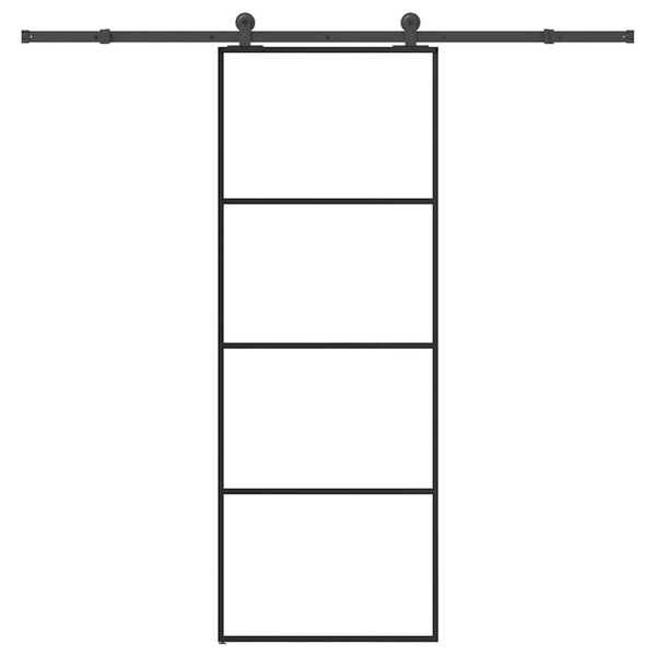 vidaXL Schiebet&uuml;r mit Beschlag 76x205 cm ESG-Glas & Aluminium