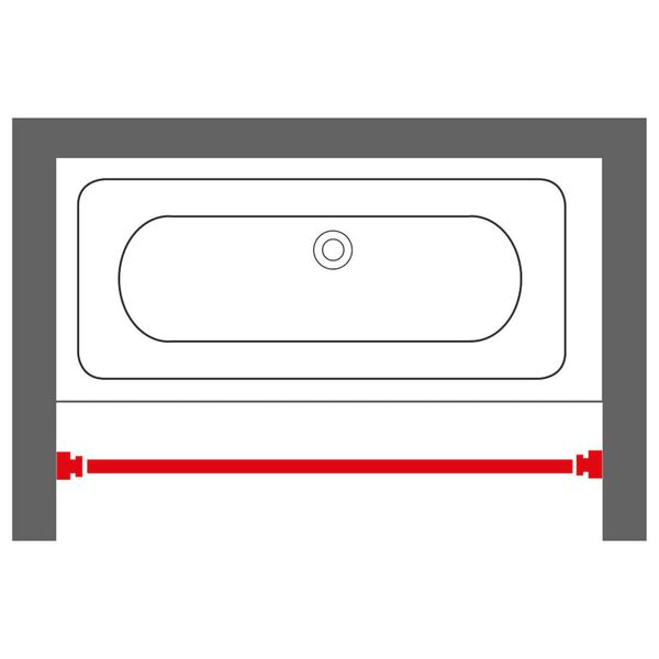 Sealskin Teleskop-Duschvorhangstange 155-255 cm Matt Aluminium