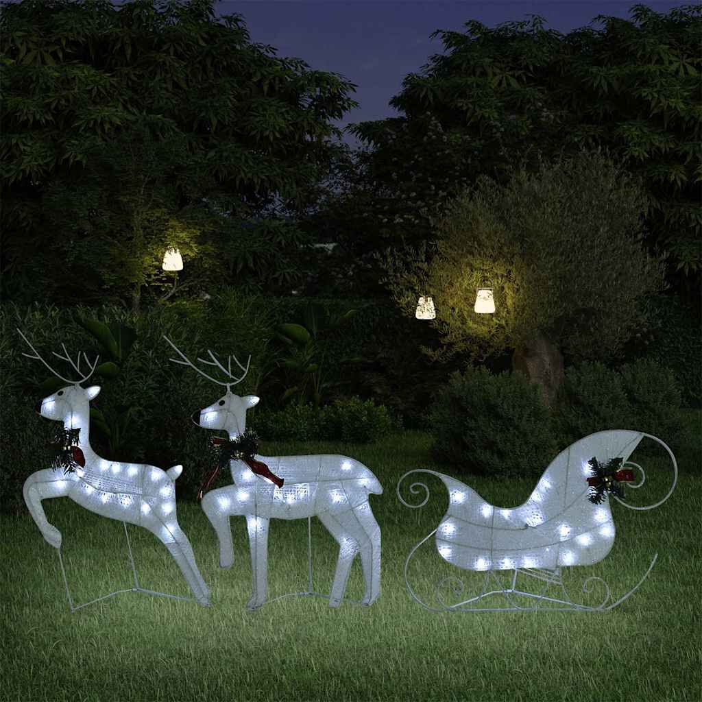 288 LED-Rentier Mit Schlitten – Weihnachtsdeko Für Garten & Wohnzimmer, Warmweiß, IP44, 160 Cm Groß