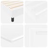 vidaXL Boxspringbett mit Matratze Wei&szlig; 90 x 200 cm Kunstleder