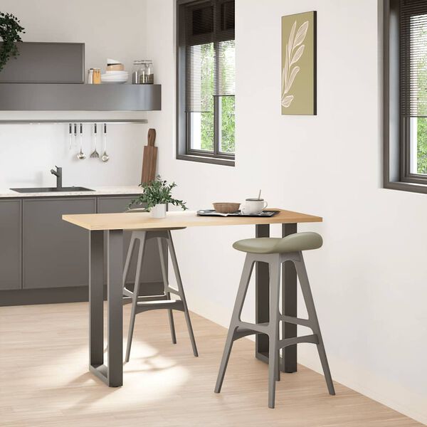 vidaXL Bartischbeine U-Form 2 Stk. Anthrazit 50x(90-91) cm Stahl