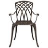 vidaXL Gartenstuhl 2 pcs Bronze 55 x 56,5 x 91cm Aluminium