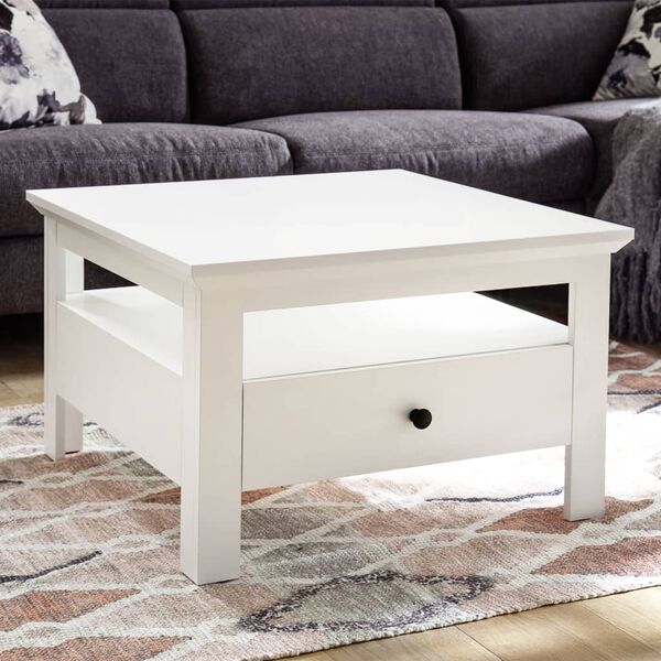 Trendteam Couchtisch mit Schublade Universal Wei&szlig;