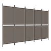vidaXL 5-tlg. Paravent Anthrazit 250x220 cm Stoff