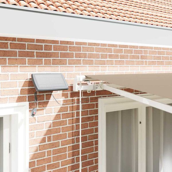 vidaXL Einziehbare Markise Beige 350 x 250 cm Stoff und Stahl