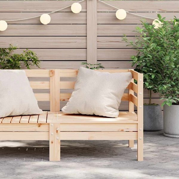 vidaXL Garten-Ecksofa Massivholz Kiefer