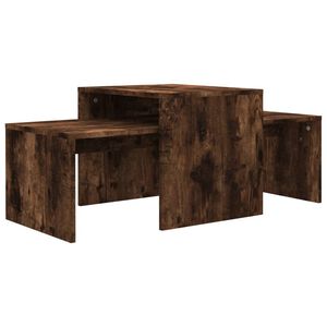 vidaXL Couchtisch-Set R&auml;uchereiche 100x48x40 cm Holzwerkstoff