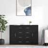vidaXL Sideboards Corona 2 pcs Schwarz Eichen-Optik 59 x 39 x 80 cm