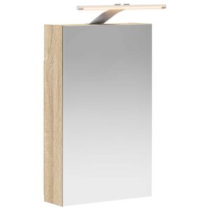 vidaXL Badezimmerspiegelschrank mit T&uuml;r Sonoma-Eiche 30 x 10,5 x 50 cm