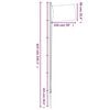 vidaXL Flagge Italiens mit Mast 6,23 m Aluminium