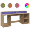 vidaXL LED-Schreibtisch Artisan-Eiche 200x55x91 Holzwerkstoff