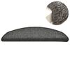 vidaXL Stufenmatten 15 Stk. 56x17x3 cm Dunkelgrau Halbrund
