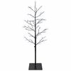vidaXL K&uuml;nstlicher LED-Birkenbaum Schwarz 18 x 18 x 120 cm Stahl