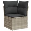 vidaXL Sofa Set mit Kissen mit Speicher 8 pcs Hellgrau Poly-Rattan