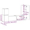 vidaXL TV-Schrankset Wandmontiert 4 pcs Graues Sonoma Holzwerkstoff