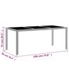 vidaXL 9-tlg. Garten-Essgruppe Poly Rattan Grau