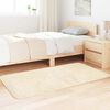 vidaXL Teppich Shaggy Hochflor NAVARRA Creme 80x150 cm Polyester