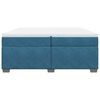 vidaXL Boxspringbett mit Matratze Dunkelblau 200x200 cm Samt