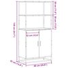vidaXL Highboard Grau Sonoma 68x35x139 cm Holzwerkstoff und Metall