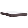 vidaXL Boxspringbett mit Matratze Dunkelbraun 140x190 cm Stoff
