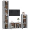 vidaXL 4-tlg. TV-Schrank-Set Grau Sonoma Holzwerkstoff