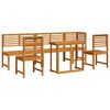 vidaXL Garten Bistro Set 6 pcs Braun Massivholz Akazie