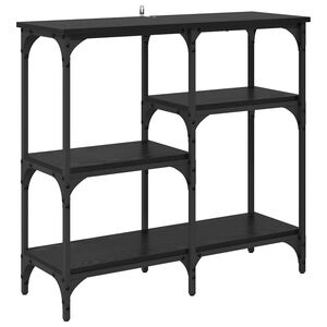 vidaXL Konsolentisch mit Regal Schwarz Eichen-Optik 80 x 29 x 75 cm