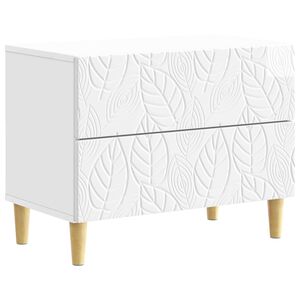 vidaXL Nachttisch Hochglanz Wei&szlig; 62 x 34,5 x 48 cm Holzwerkstoff