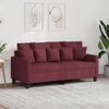 vidaXL 2-Sitzer-Sofa Weinrot 140 cm Stoff