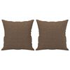 vidaXL 2-Sitzer-Sofa mit Zierkissen Braun 140 cm Stoff