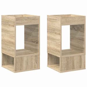 vidaXL Beistelltisch 2 pcs Sonoma-Eiche 30 x 30 x 56 cm Holzwerkstoff