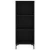 vidaXL Highboard Schwarz 34,5x34x180 cm Holzwerkstoff