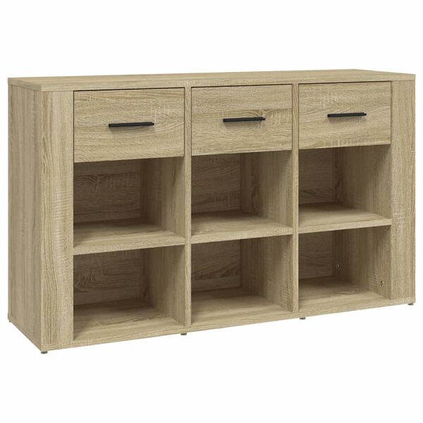vidaXL Sideboard Sonoma-Eiche 100x30x59,5 cm Holzwerkstoff
