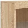 vidaXL Sideboard mit LED-Leuchten Sonoma-Eiche 162x37x100 cm
