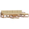 vidaXL Outdoor-Sofagarnitur mit Kissen 6 pcs Natur und Beige