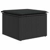 vidaXL 7-tlg. Garten-Sofagarnitur mit Kissen Schwarz Poly Rattan