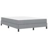 vidaXL Boxspringbett mit Matratze Hellgrau 160 x 200 cm Stoff