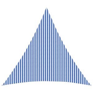 vidaXL Sonnensegel 6 x 6 x 6 m HDPE Dreieckig Blau und Wei&szlig;