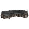 vidaXL Gartensofa-set 8 stk. Grau und Dunkelgrau Poly-Rattan