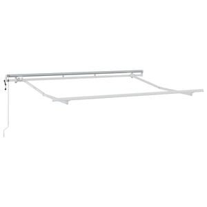 vidaXL Markisenrahmen Wei&szlig; 3 x 2 m Metall