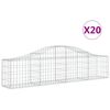 vidaXL Gabionen mit Hochbogen 20 Stk. 200x30x40/60 cm Verzinktes Eisen