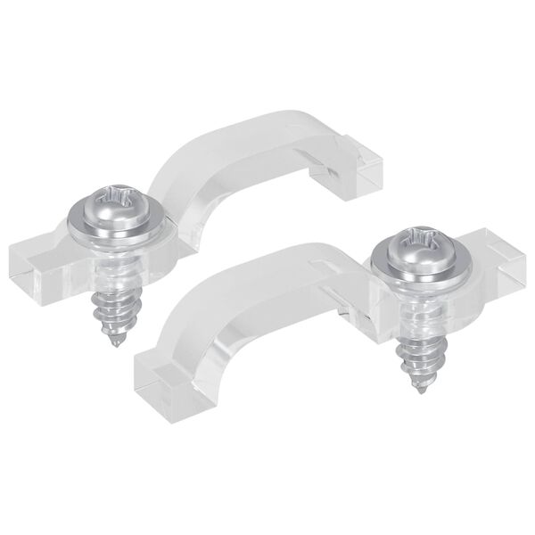 vidaXL LED Streifen Clips 2 pcs Transparent 23,8 x 7,3 x 4,3 mm