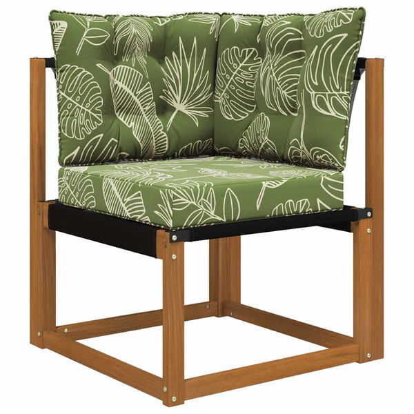 vidaXL Sofakissen f&uuml;r drau&szlig;en 3 pcs Blattdesign Polyester